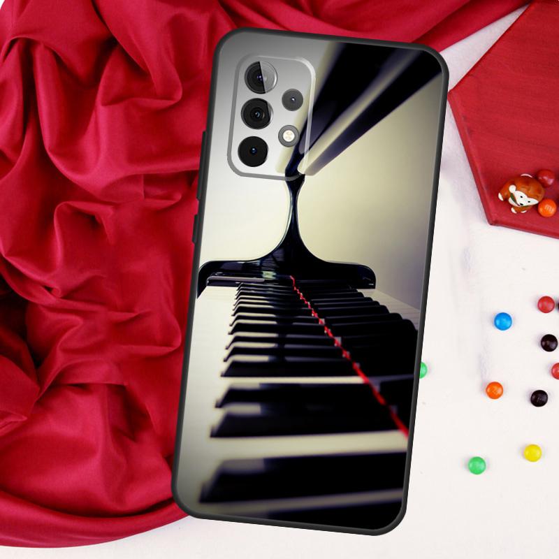 Клавиатура с дизайном клавиш пианино Для Samsung Galaxy A15 A55 A53 A33 A35 A22 A32 A52 A54 A34 A14 A56 A36 A26 A16 A05 A06 Чехол