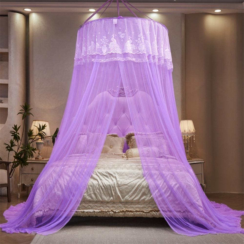 Fine Mesh Hanging Princess Mosquito Net Lace Bed Canopy Romantic Dome Mosquito Net  Girls Room