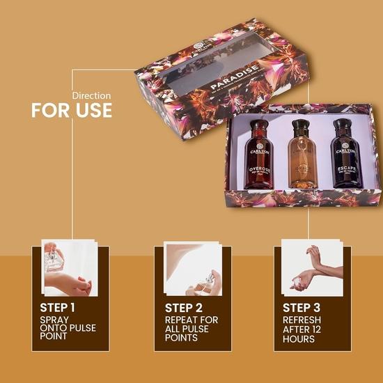Carlton London Women Paradise Gift Set II Long Lasting and Premium Fragrance Boosts Self Confidence II Scent of Jasmine Sandalwood and White Musk