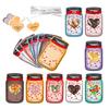 Valentine's Day Greeting Card with Candy Bags DIY Handmade Romantic Love Heart Mason Jar Holiday Party Cards for Kids