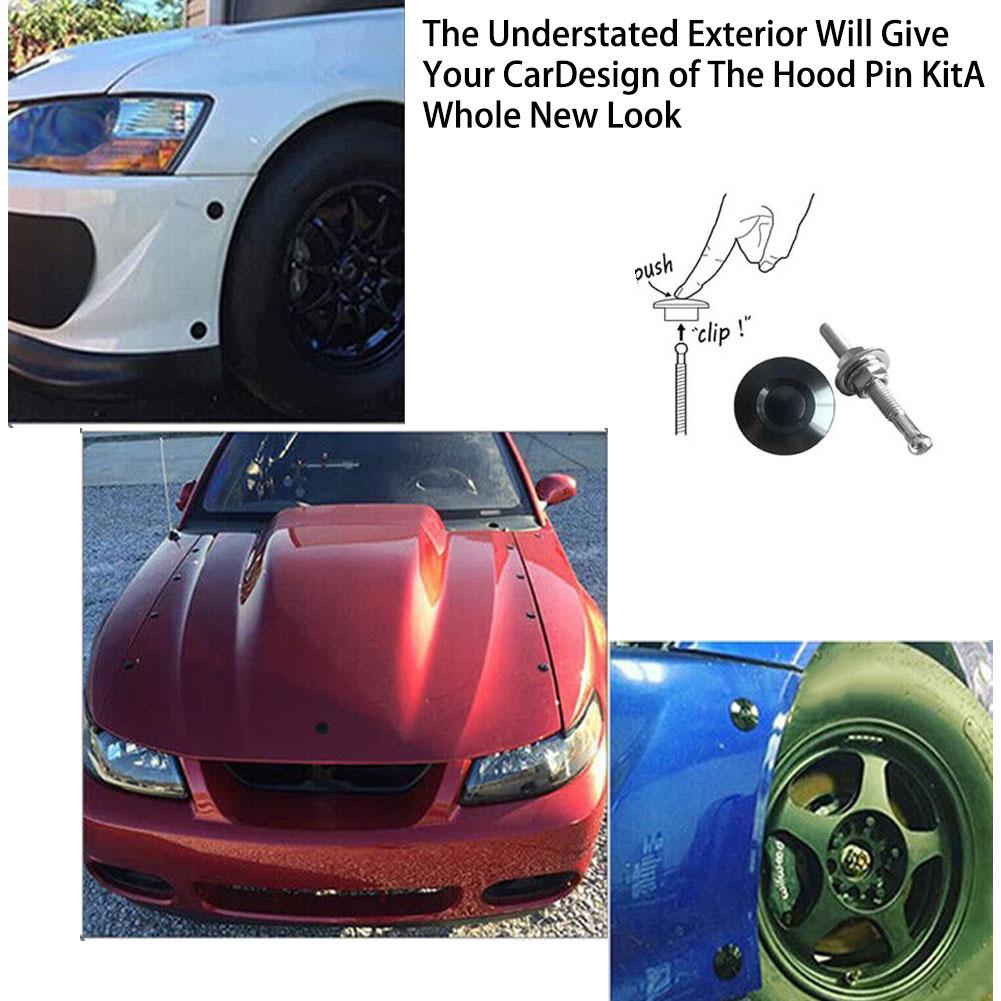 4 шт. универсальный алюминиевый бампер быстросъемный комплект креплений для багажника автомобиля крыло люк крышка бампер капот замок замена