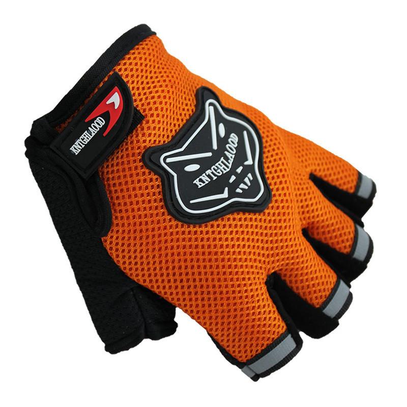 Lightweight Non-slip Half Finger Cycling Gloves In Red Yellow Blue And Black Colors