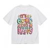 Women's Soft Breathable Classic T-Shirt Smiling Flower Positive Quote Design Tee