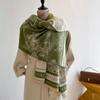 New jacquard landscape painting imitation cashmere scarf women's air-conditioned room shawl autumn and winter thickened warm long scarf