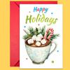 10PCS Cute Cartoon Christmas Greeting Cards Set with Envelopes, Large Size Xmas Cards for Holiday Wishes & Gifts