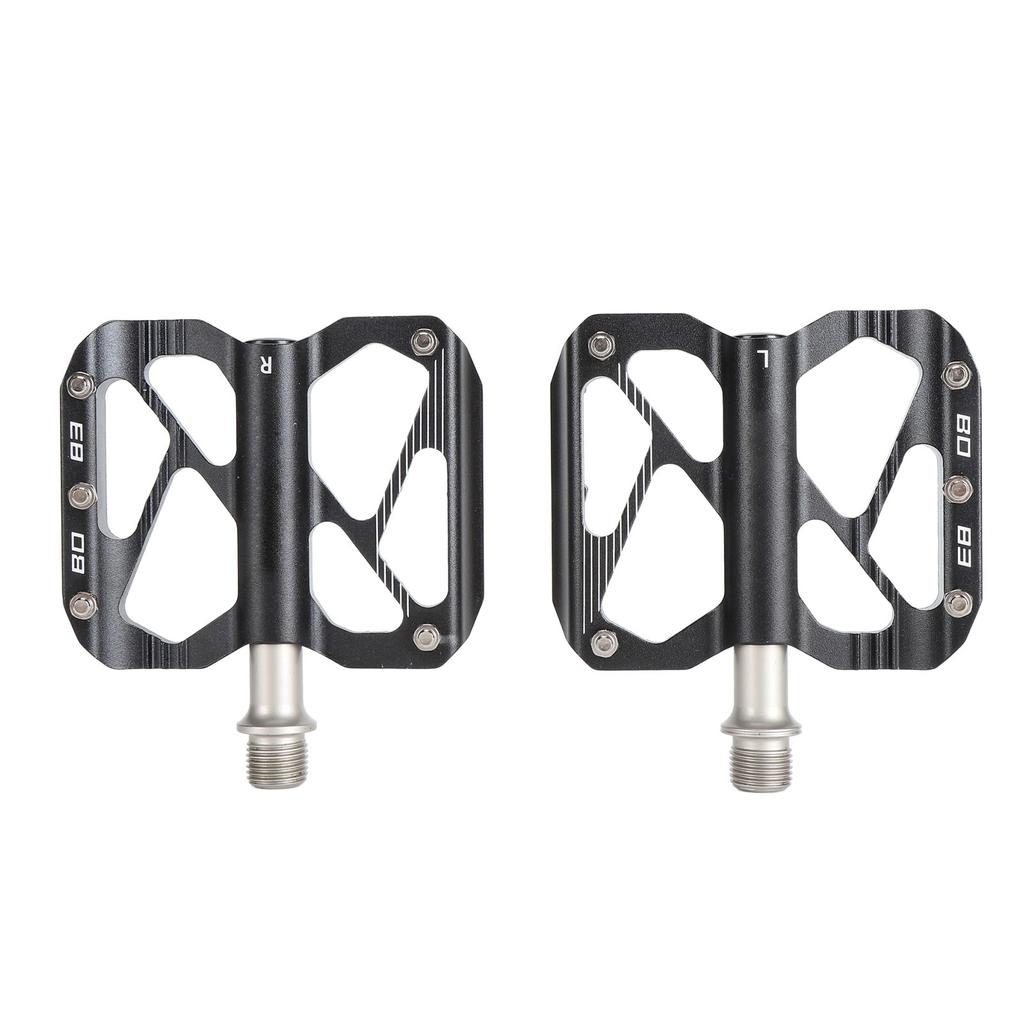 Aluminum Alloy Bicycle Pedals CNC Machined 3 Bearings Flat Bike Pedals with Removable Anti Skid