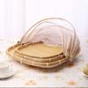 Bamboo Hand-Woven Tent Basket Dustproof Basket Picnic Mesh Net Cover  Outdoor