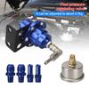 Adjustable Fuel Pressure Regulator Car Accessories Vehicle Refitting Fuel Supercharger Aluminum Universal with Gauge Kit