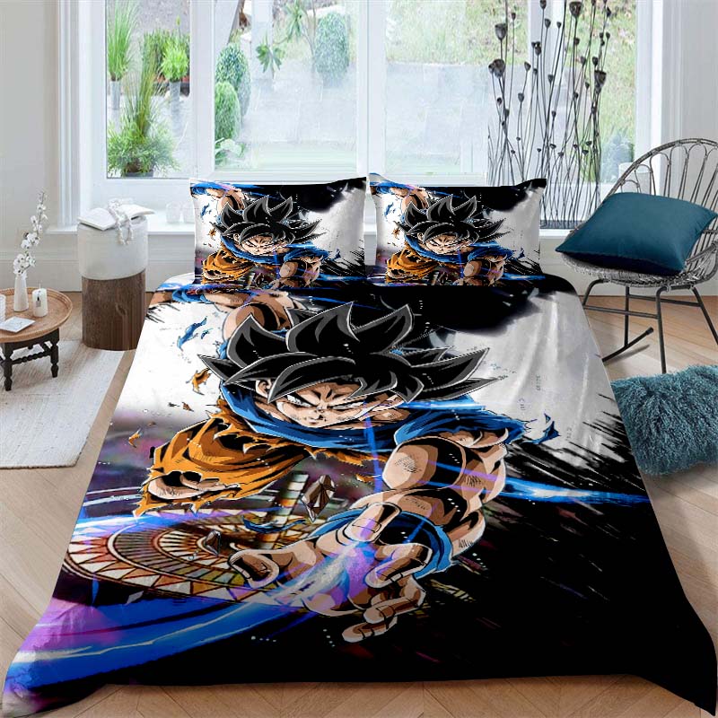 2026 New Dragon Ball Duvet Cover and Pillowcase Bedding Set—Available for Single, Double, Queen, and King-Size Beds.