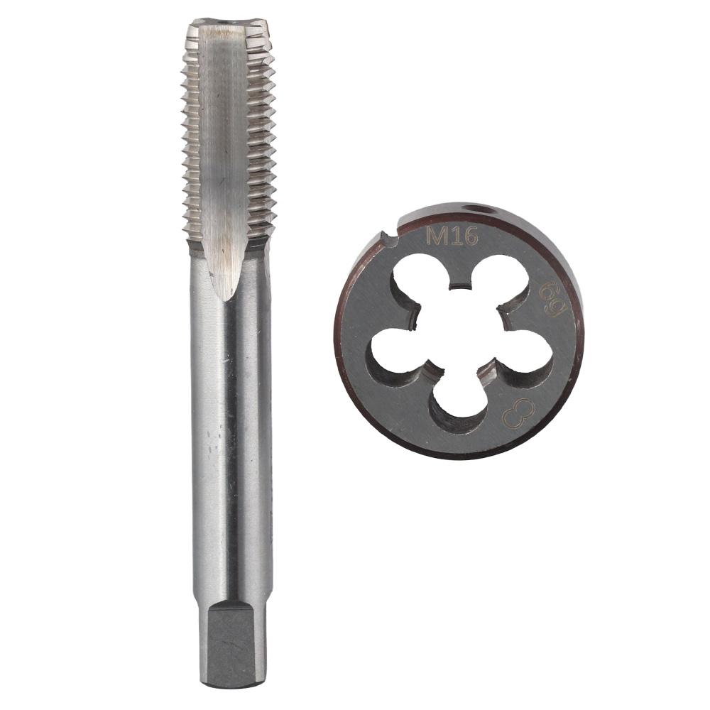 Набор метрических плашек и метчиков M16 x 1,5 мм  Прост в использовании   для ремонта резьбы гаек, винтов и болтов