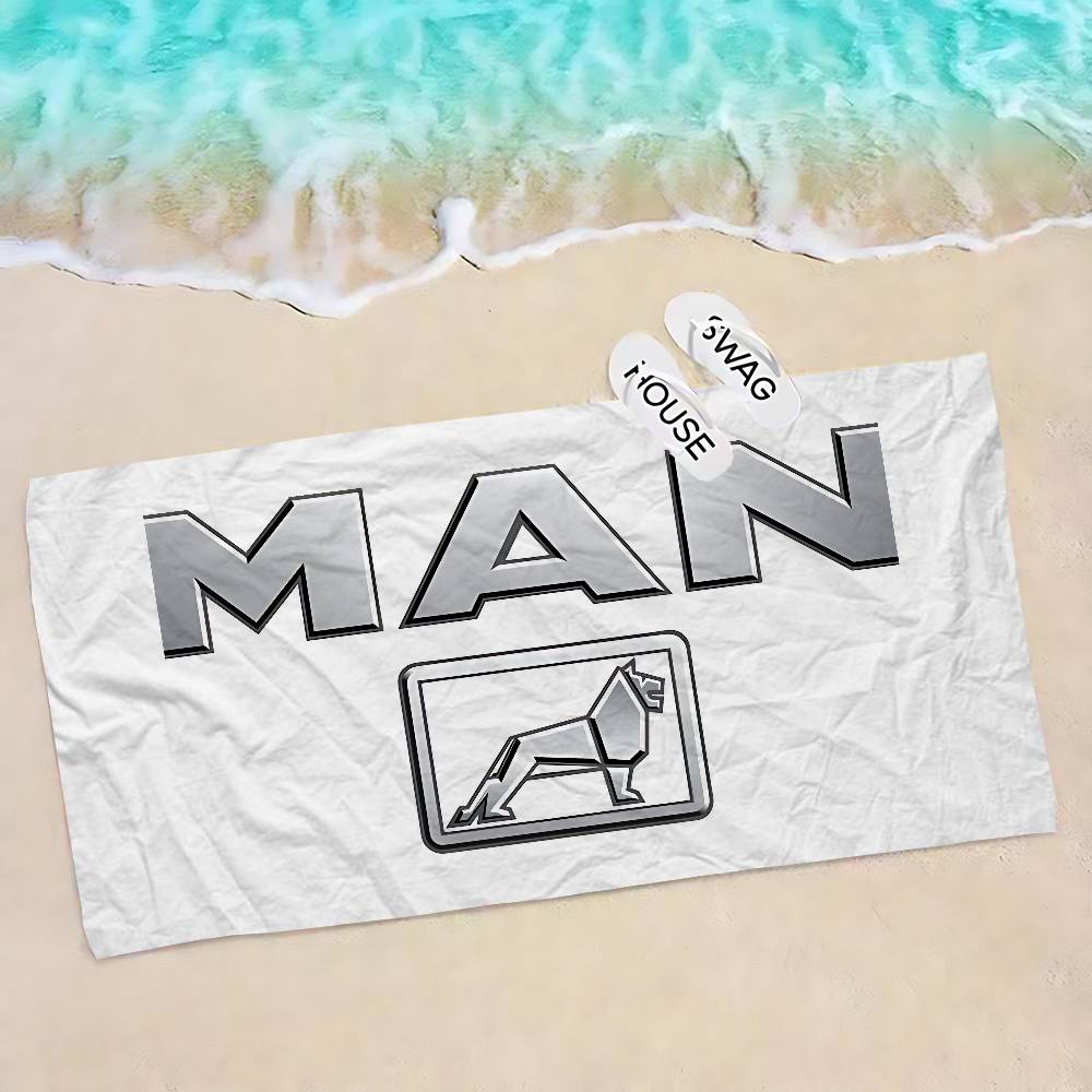 M-Man T-Truck Логотип Пляжное полотенце Цветные банные полотенца для девочки Микрофибра Быстросохнущее Без песка Пляж Йога Спа Тренажерный зал Бассейн