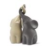 A Pair Of Beige Grey Elephants Animal Handicrafts Living Room Decoration Gift