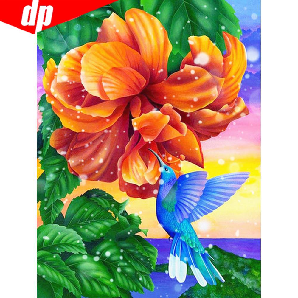 Full Round Diamond Painting Flower 5D Diamond Embroidery Sale Bird Diamond Mosaic Picture