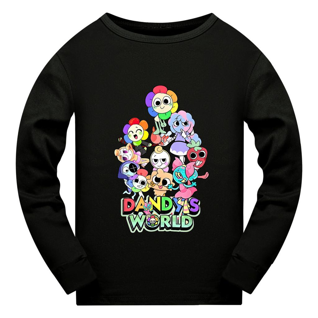 5406 Детская хлопковая футболка с длинным рукавом и принтом Dandy World