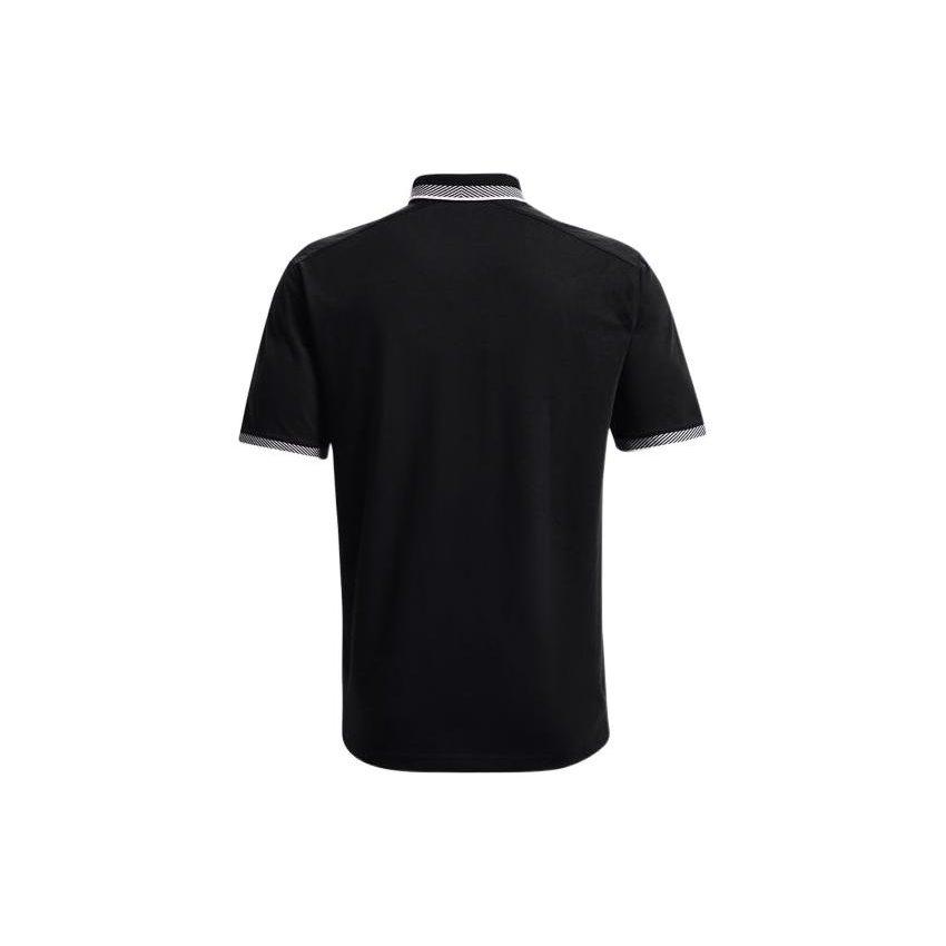 Under Armour Polo Shirts Men's Black Polo Collar Moderate Straight Fit 1370099-001