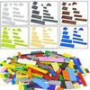 100Pcs Bulk Parts Thin Bricks 12 Size Mixed 15 Color Building Blocks Figures MOC Model Educational Construction Toy for Kid Gift