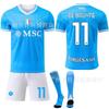 2025-26 Naples Home No. 11 De Bruyne & 8 McTominay Football Jersey Fan Edition Set