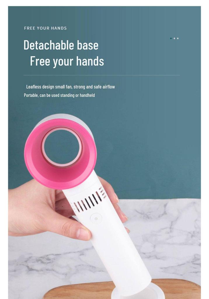 Portable Bladeless Handheld Fan with USB Charging for Eyelash Extensions