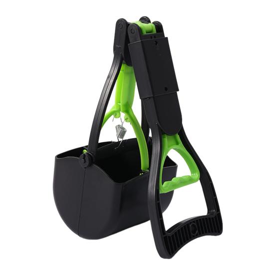 17.7" Dog Pooper Scooper Long Handle Folding Waste Pick Up Tool