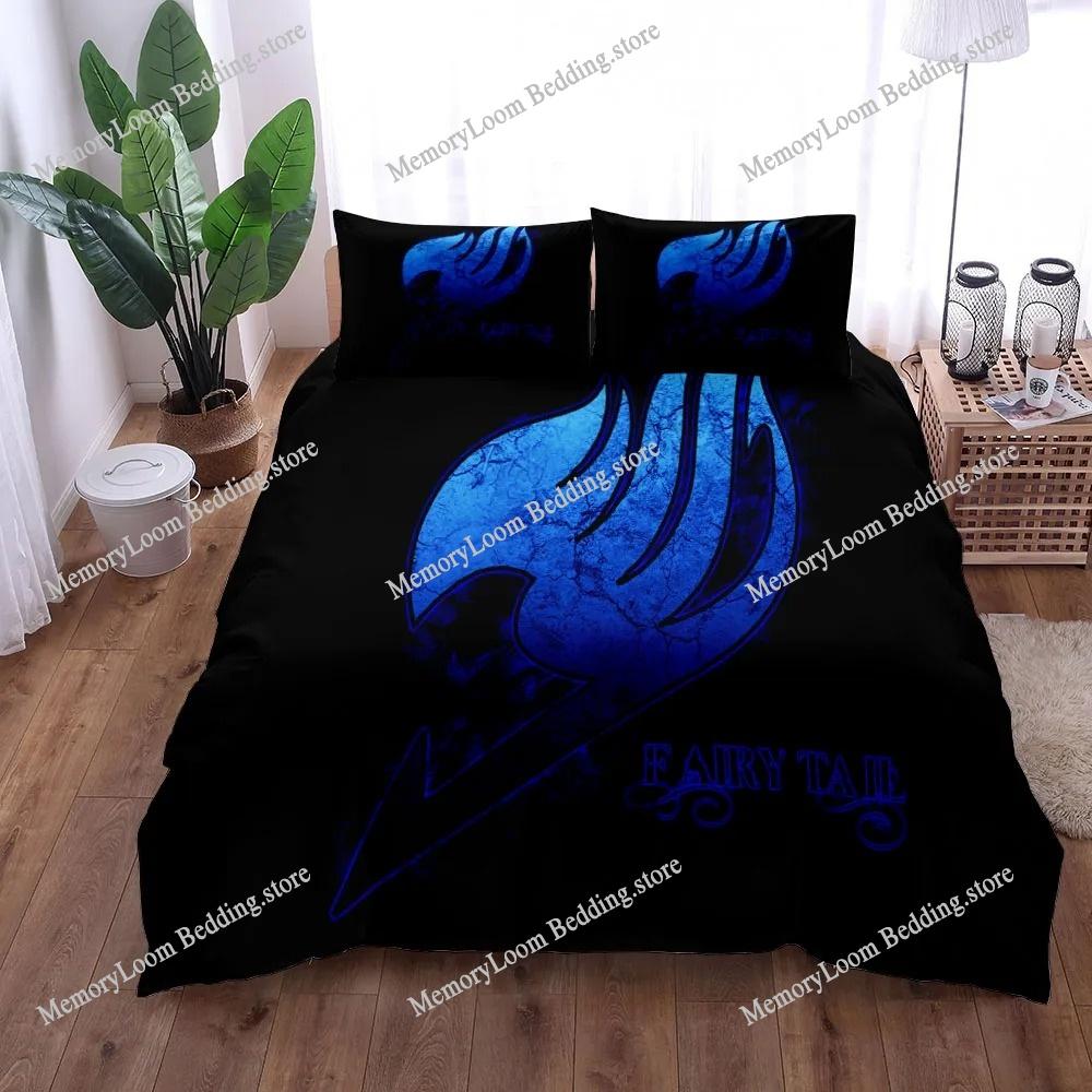 3D-принт аниме Fairy Tail Logo Natsu Комплект постельного белья для мальчиков и девочек Twin Queen Size Пододеяльник Наволочка Детская кровать Взрослый Домашний Текстиль