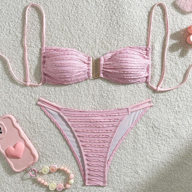 Летние Сексуальные Бикини 2025 Женский Купальник Для Купания Пляжные Купальники Бразильский Бикини Комплект Пляжная Одежда Бассейн