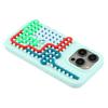 For iPhone 15 Pro Max Case 3D Stress Relief DIY Colorful Bar Silicone+PC Phone Cover Dots Design