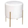 Atmosphera "Living" Velvet Stool - White