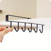 6 Hook Coffee Cup Mug Holder Cabinet Kitchen Storage Rack Multifunction Hook Shelf Sundry Organizer Storage Hanger