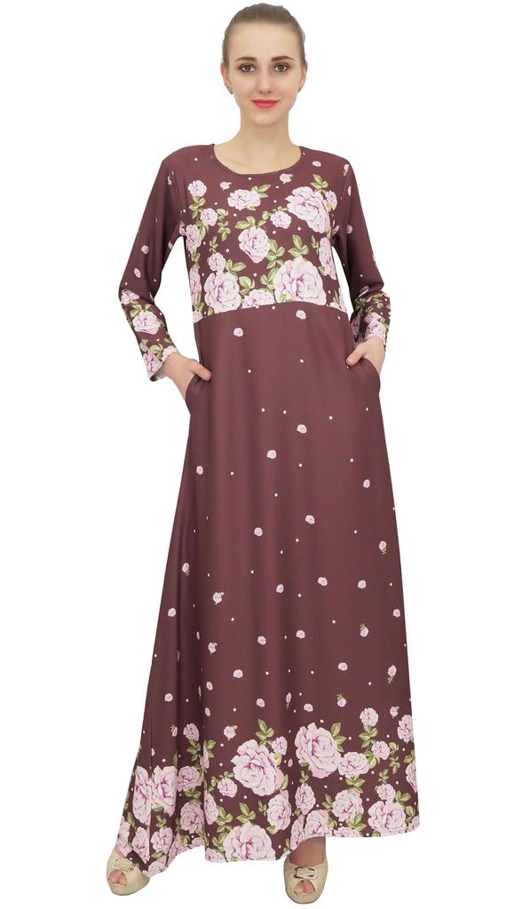 Bimba Женская повседневная цветочная цифровая печать длинная черная макси дизайнер