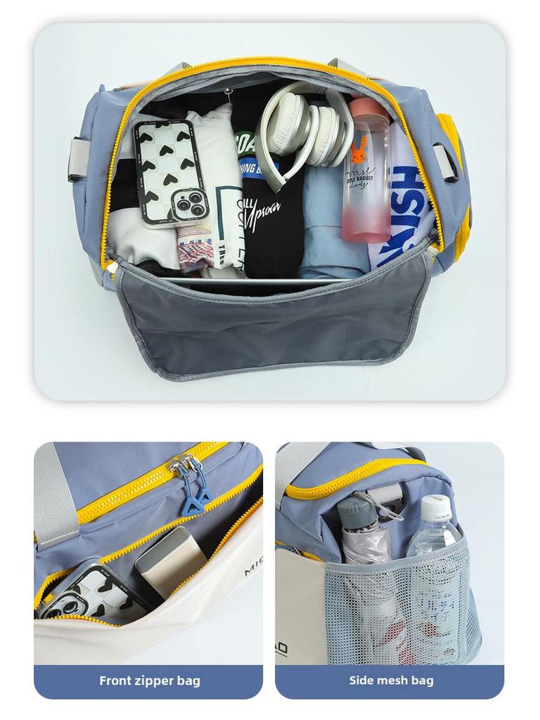 Спортивная дорожная сумка с отделением для влажной и сухой одежды, сумка для фитнеса и плавания, чемодан через плечо с отделением для обуви, возможность нанесения индивидуального логотипа