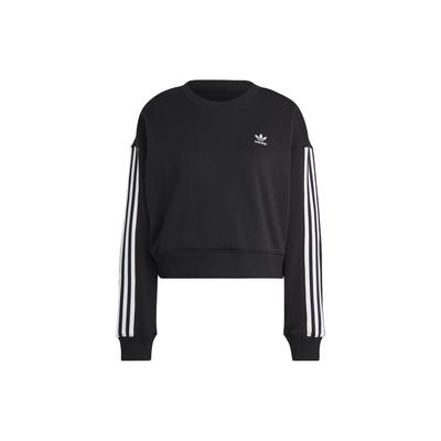 Свитшот с коротким рукавом и круглым вырезом Originals Logo Print Three Stripes, женский, черный IB7396