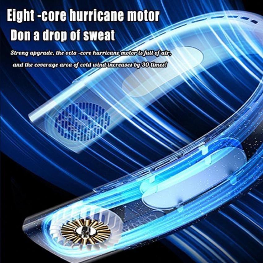 4000mAh Portable Neck Fan Electric Wireless FAN Hanging Rechargeable Mini Ventilador Cooling USB Bladeless Mute Fans for Indoor Outdoor Sports