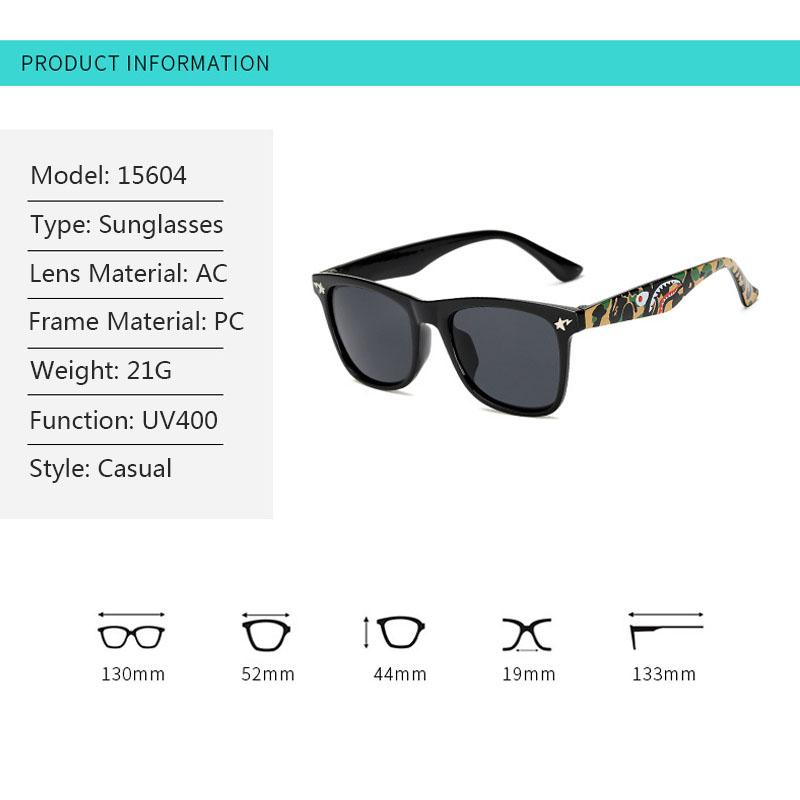 Fashion Sun Glasses UV400 Square Fashion Glasses Shades Goggles Shark Kids Sunglasses Girls Eyewear New Children Boys Cool