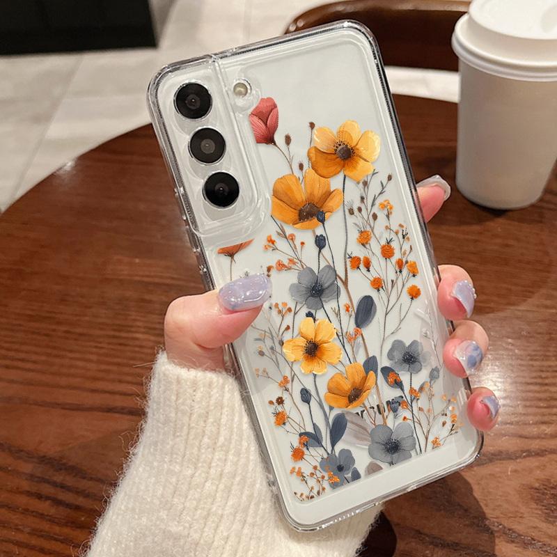 Чехол для телефона с цветными лозами для Samsung S25 Ultra S24 FE S23 A56 A36 A55 5G A16 A25 A35 A33 A54 S22 Plus, противоударный, прозрачный, силиконовый чехол