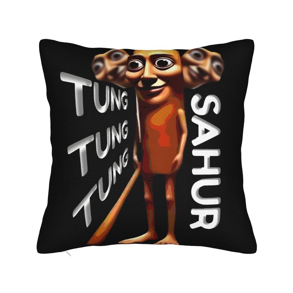 Pillow Case Tung Tung Tung Sahur John Pork Meme Brainrot Design  Pillow Cover For Office Car Home Decor Novelty Pillowcases