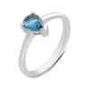 Silver Ring with London Blue Topaz 0.469ct, Item Weight 2.14 Gr (2195931)