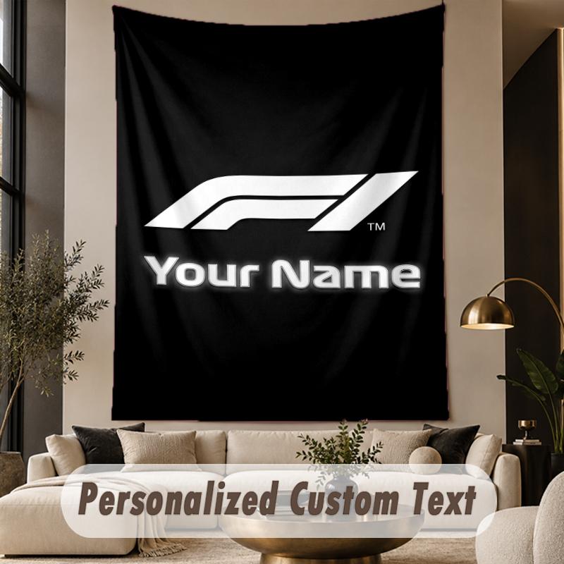 Custom Text Tapestry F1 Print Wall Tapestry Indoor Living Room Wall Decor