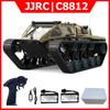 JJRC C8812 Радиоуправляемая машина Полномасштабный гусеничный танк Симуляция 2,4G Пульт дистанционного управления Машина Дрифт Светодиодная подсветка Внедорожник Радиоуправляемая игрушка В качестве подарка