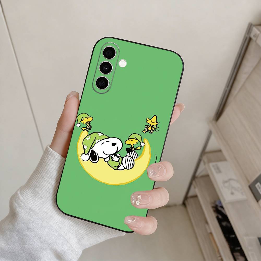 Чехол для телефона O-l Snoopy для Samsung Galaxy A73, A72, A71, A70, A53, A52, A51, Другие Мягкий черный чехол