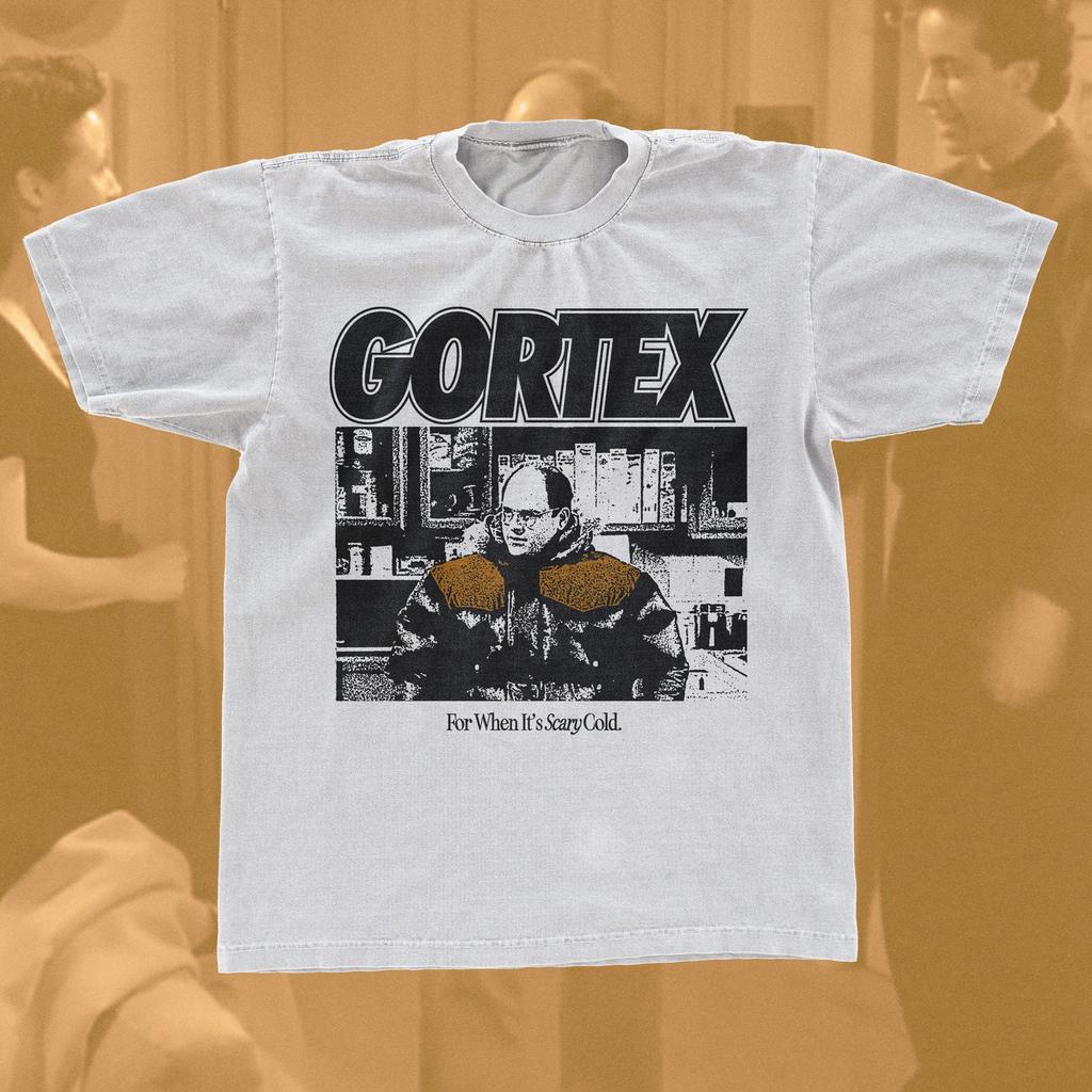 Gortex Seinfeld tshirt, George Costanza tee, classic Tv Show Retro, white color Unisex Gildan top, Larry David teeshirt