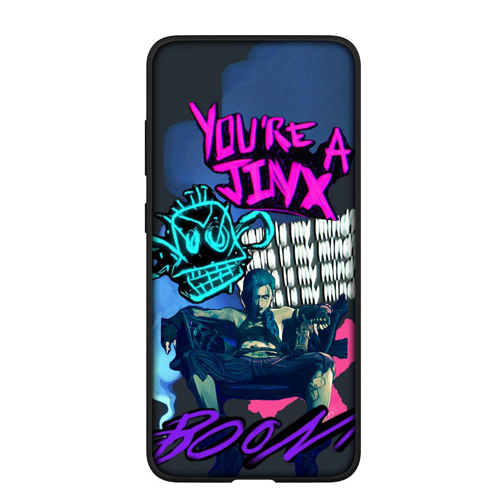 Для iPhone 16 15 Xiaomi Redmi Note 13 12 11 Pro Max X 9 14 Plus XR Samsung Galaxy A15 S24 S23 Huawei OPPO чехол Arcanes аниме игра Jinx Vi чехол для телефона