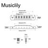 Musiclily Pro Pitch Pigtail Style Guitar Wraparound Bridge Tailpiece for Epiphone Les Paul SG Electric Nickel 10.5mm Guitar,