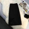 Women Suit Skirt A-Line Style High-Waisted Design Midi Skirt Back Slit