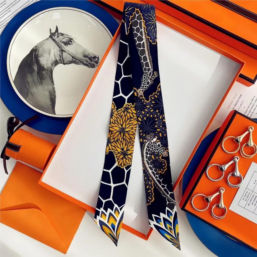 100% Mulberry Silk Ribbon Long Hair Bows Scarf Headscarf Fashion Hair Ties Ribbons Multifunctional Headband Bandana Hair