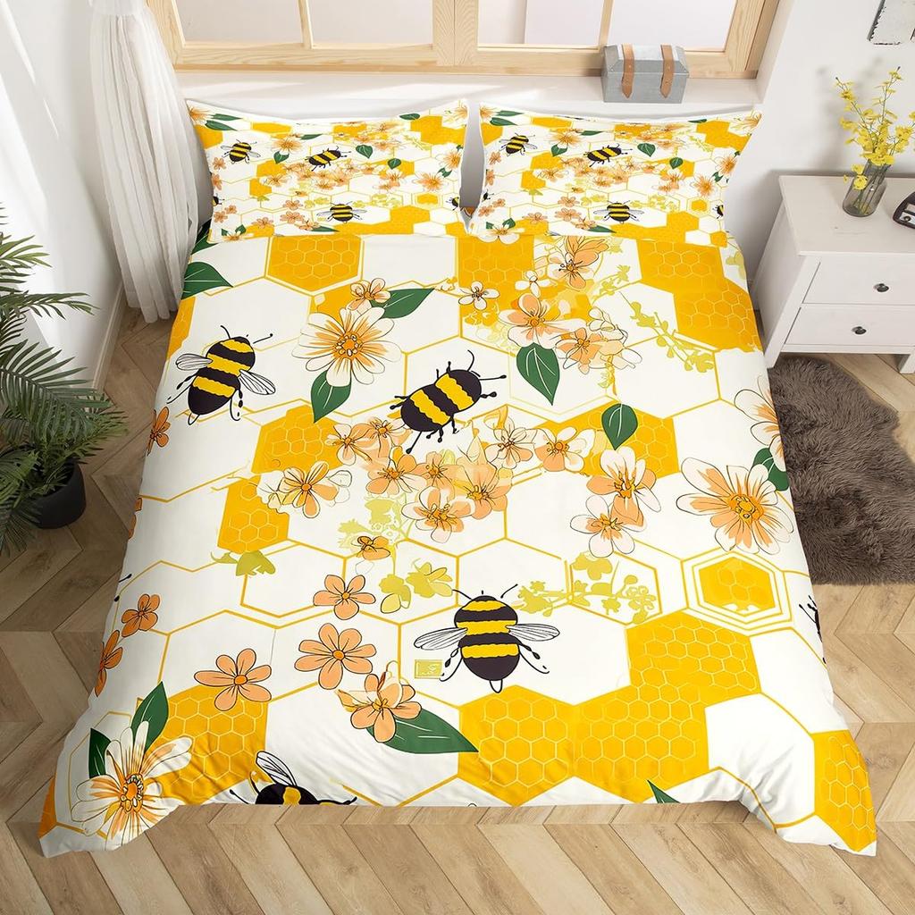 Sunflower Duvet Cover Twin Queen Yellow Flowers Bedding Set Botanical Floral Quilt Cover Garden Bloom Bedding with 2 Pillowcase