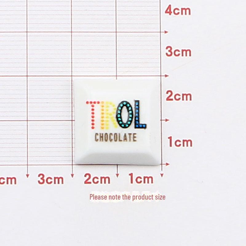 Аксессуары из квадратной шоколадной смолы: Крем-клей, чехол для мобильного телефона, резинка для волос, шпилька, наклейки на стаканы с водой, канцелярские принадлежности для самостоятельного изготовления.