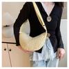 Retro Plaid Dumpling Bag Women's New Versatile Canvas Shoulder Messenger Bag Casual Portable Commuter Small Satchel