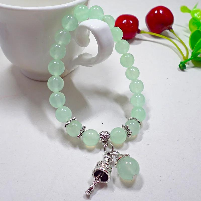 Мода Розовый Кварц Кристалл Натуральный Камень Браслет Эластичный Рейки Исцеляющая Энергия Прядь Браслеты Ювелирные Изделия Бусины Влюбленные Женский Подарок