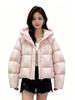 Winter new puff hooded down jacket women's thickened short small age-reducing white duck down bread jacket