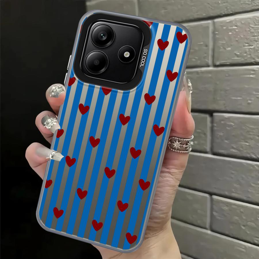 Задняя крышка-чехол для телефона для Xiaomi Redmi Note 14 11 12 Pro 12s Note 13 Pro Plus 11s Полоска Сердце